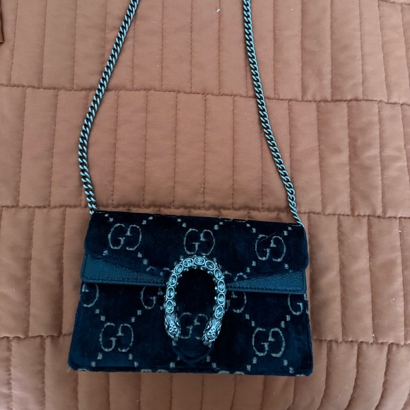 DIONYSUS SUPER MINI BAG NAVY VELVET - Picture 3 of 12